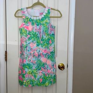 Girls Lilly Pulitzer dress sea salt blue on parade